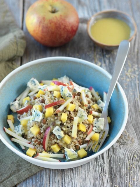 Salade sucrée-salée, lentilles et boulgour Salade sucrée-salée, lentilles et boulgour